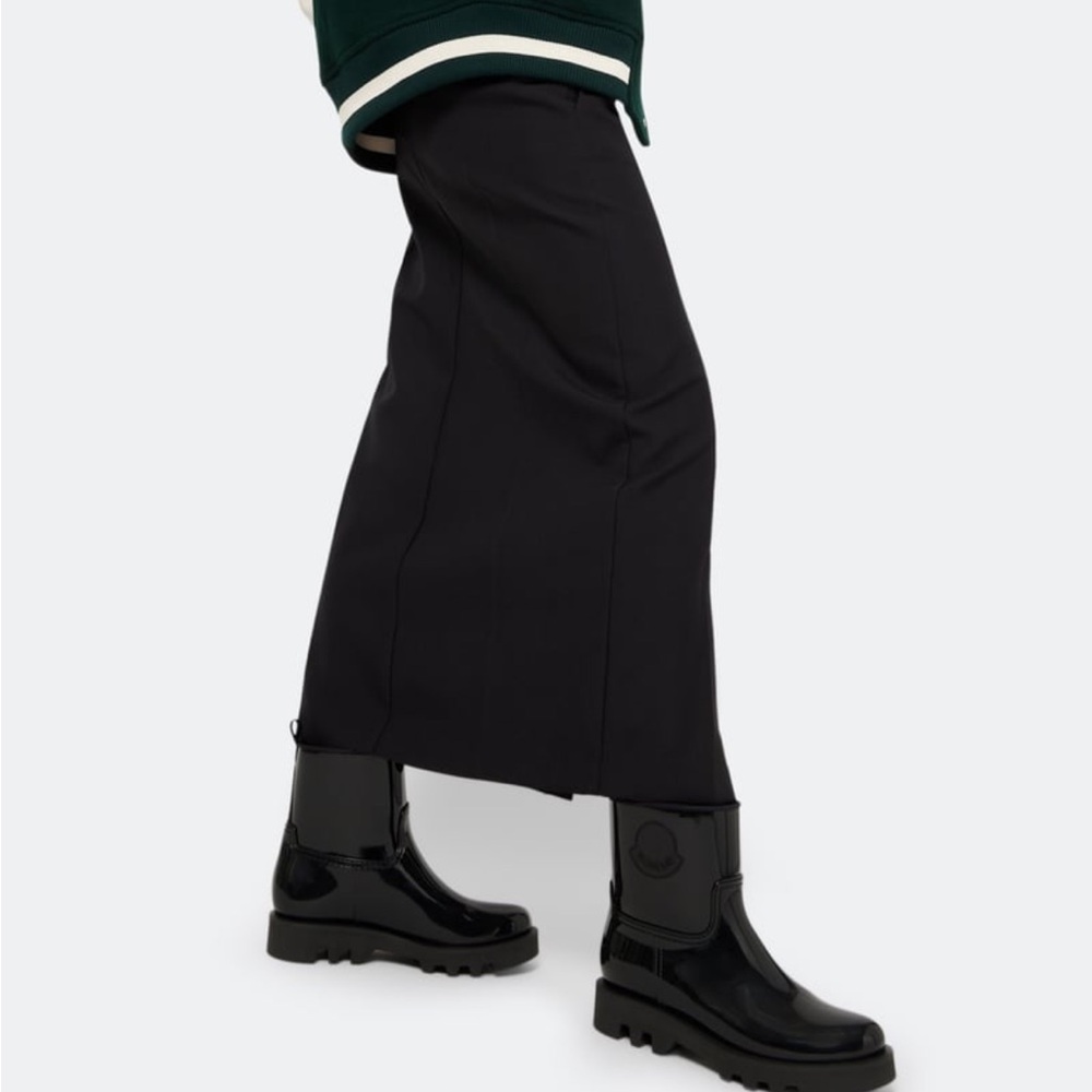NWT Moncler Shiny Black  Ginette rain boots
